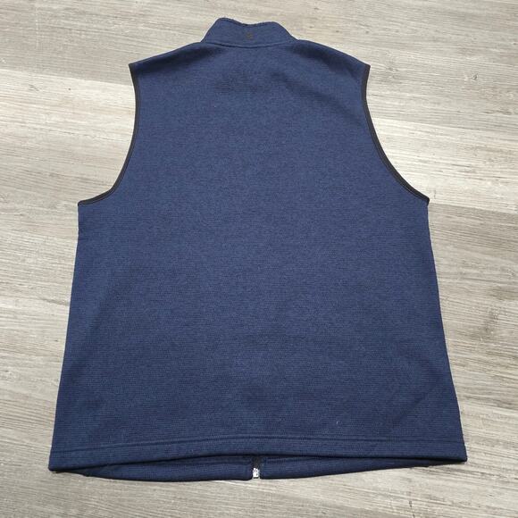 Izod Vest Navy Blue Multi Front Pockets Full Zip Sleeveless Collard Vest Men's - Picture 2 of 8